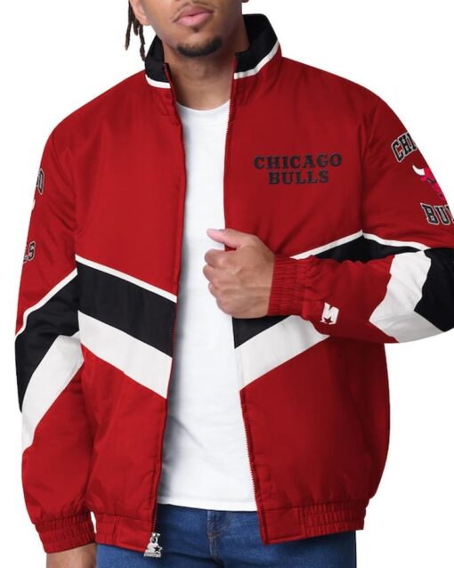 Chicago Bulls Captain Red Varsity Satin Jacket