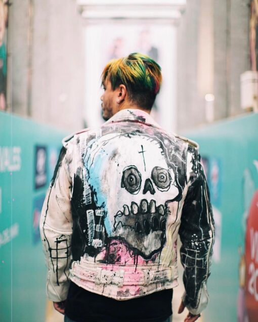 Lil Peep Never Say Die Painted Jacket