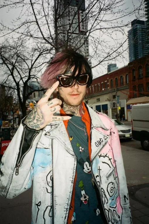 Lil Peep Never Say Die Painted Jacket