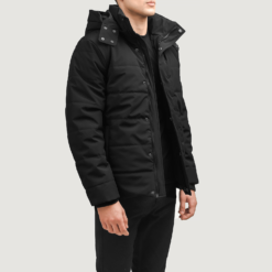 Exton Black Hooded Down Puffer Jacket