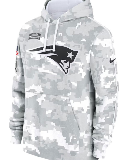 New England Patriots Salute To Service Camo 2024 Hoodie