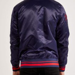 Atlanta Braves World Series Navy Varsity Satin Jacket