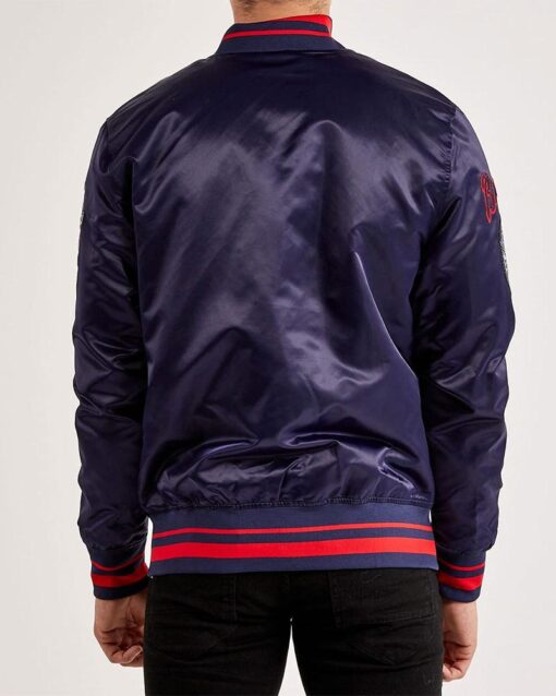 Atlanta Braves World Series Navy Varsity Satin Jacket