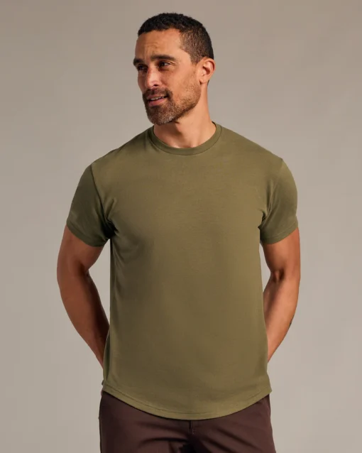 Short Sleeve Curved Hem Crew 3-Pack