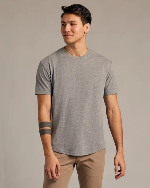 Short Sleeve Curved Hem Crew 3-Pack