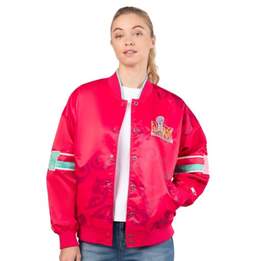 Super Bowl LIX Starter Women’s Interception Full-Snap Varsity Jacket