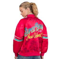 Super Bowl LIX Starter Women’s Interception Full-Snap Varsity Jacket