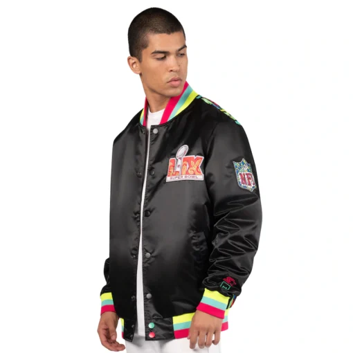 Super Bowl LIX Starter x MSX by Michael Strahan Ragtime Full-Snap Satin Jacket