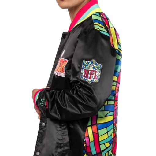 Super Bowl LIX Starter x MSX by Michael Strahan Ragtime Full-Snap Satin Jacket