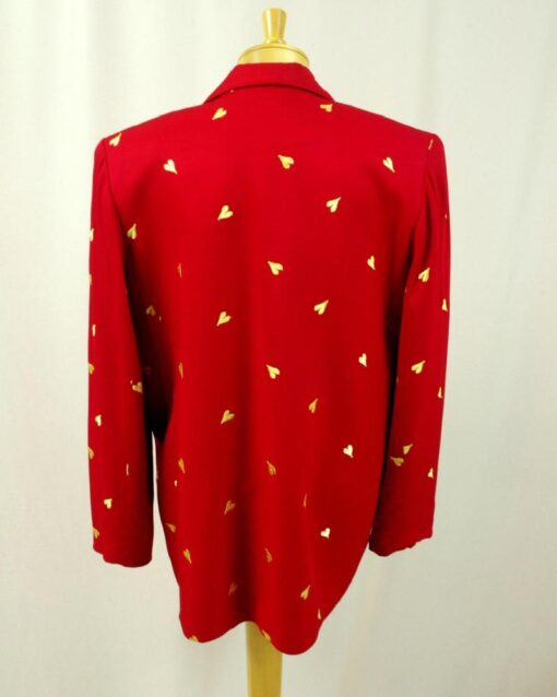 Valentines Day Jacket Red Heart Blazer Red Blazer