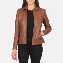 Colette Brown Leather Jacket