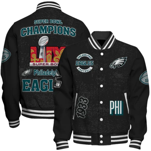 Philadelphia Eagles Super Bowl LIX Champions 2024 Winning Spirit Varsity Jacket