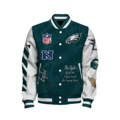 Philadelphia Eagles 2X Super Bowl LIX Champions Winning Spirit Varsity Jacket