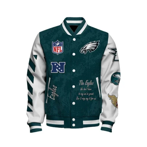 Philadelphia Eagles 2X Super Bowl LIX Champions Winning Spirit Varsity Jacket