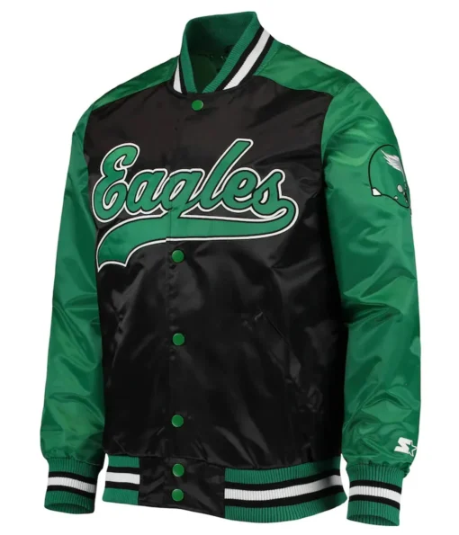 Men's Starter Black Philadelphia Eagles The Tradition II Full-Snap Team Jacket