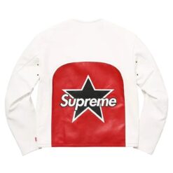 Supreme Vanson White Leather Star Jacket