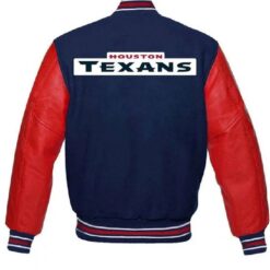 Houston Texans NFL Letterman Red and Blue Jacket