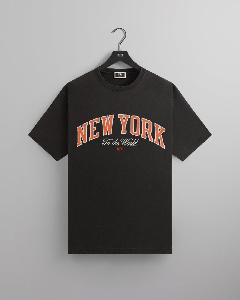 Kith For The New York Knicks New York To The World Vintage Tee