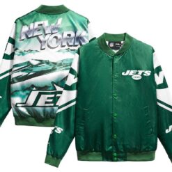 Men’s Chalk Line Green New York Jets Fanimation Satin Jacket