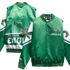 Men’s Chalk Line Kelly Philadelphia Eagles Fanimation Satin Jacket