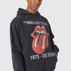 Oversized Rolling Stones Tour License Hoodie