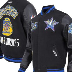 Unisex 2025 NBA All-Star Game Pro Standard Black Wool Varsity Jacket