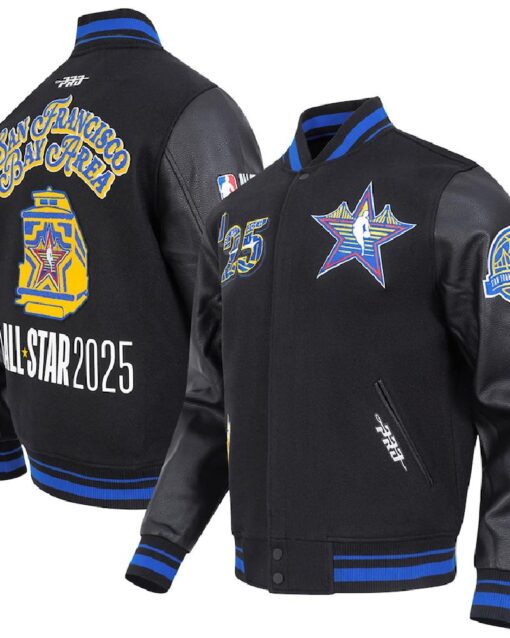 Unisex 2025 NBA All-Star Game Pro Standard Black Wool Varsity Jacket