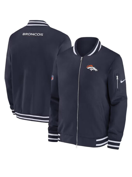 Denver Broncos Coach Full-Zip Bomber Jacke