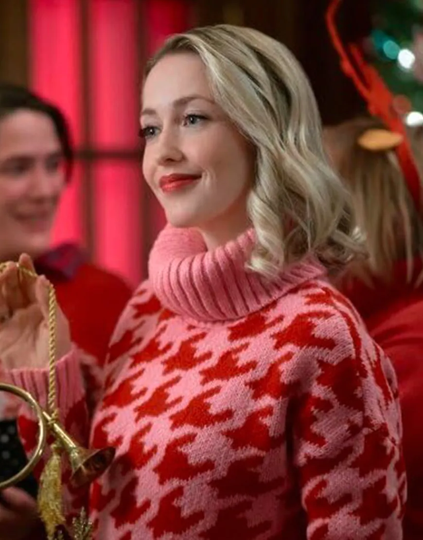 Holiday Hotline 2023 Emily Tennant Pink Sweater Holiday Hotline 2023 Emily Tennant Pink Sweater