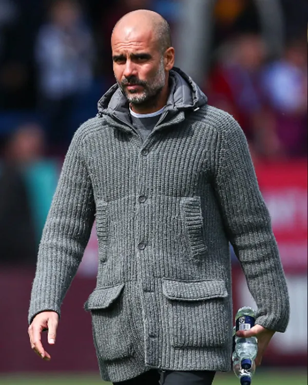 Pep Guardiola Grey Oversize Cardigan Pep Guardiola Grey Oversize Cardigan