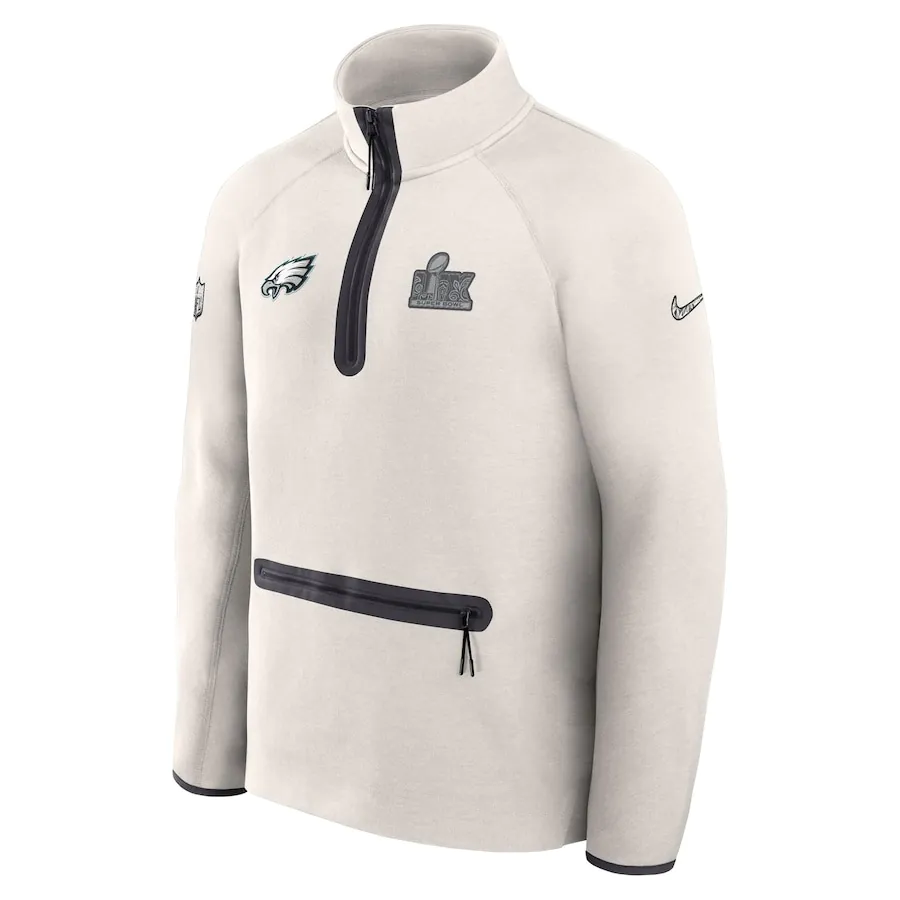Philadelphia Eagles Super Bowl LIX Opening Night Tech Fleece Half-Zip Top Philadelphia Eagles Super Bowl LIX Opening Night Tech Fleece Half-Zip Top
