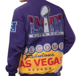 Men’s Super Bowl LVIII G-III Sports by Carl Banks Purple Dynasty Full-Zip Racing Jacket