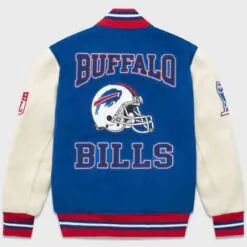 OVO NFL Buffalo Bills Blue And White Varsity Jacket