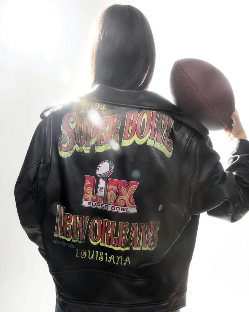 Super Bowl LIX Tabitha Oversized Moto Jacket