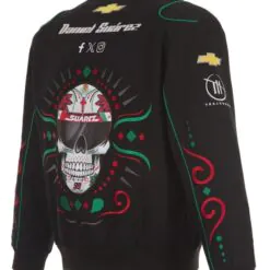 Men’s Daniel Suarez JH Design Black Chevy Full-Snap Twill Uniform Jacket