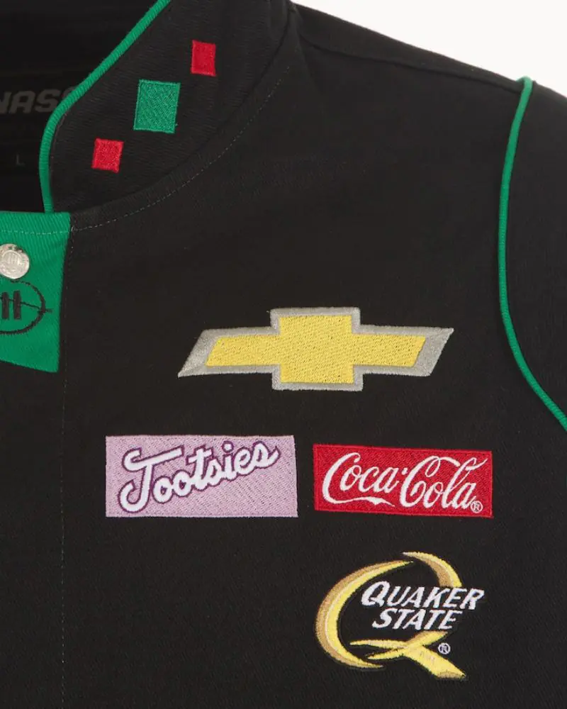 Men’s Daniel Suarez JH Design Black Chevy Full-Snap Twill Uniform Jacket