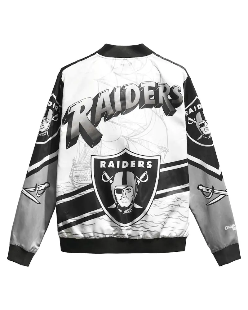 Men’s Chalk Line Black Las Vegas Raiders Fanimation Satin Full-Snap Jacket