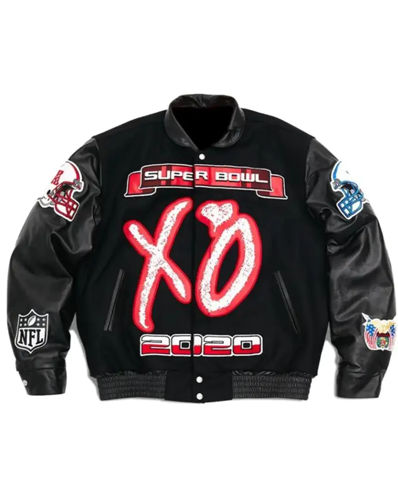 XO The Weeknd Super Bowl LV Varsity Jacket XO The Weeknd Super Bowl LV Varsity Jacket