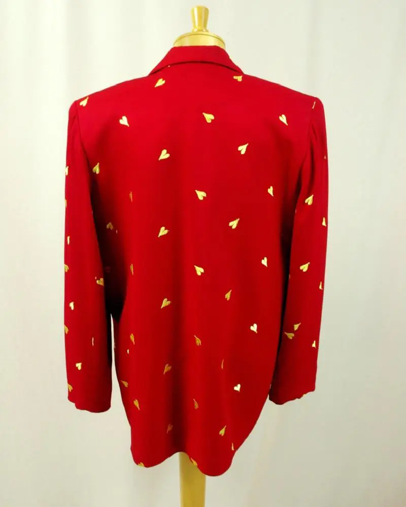 Valentines Day Jacket Red Heart Blazer Red Blazer Valentines Day Jacket Red Heart Blazer Red Blazer