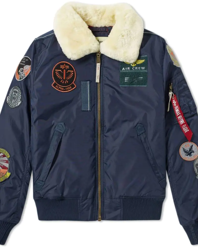 Alpha Industries Injector III Navy Blue Patch Jacket