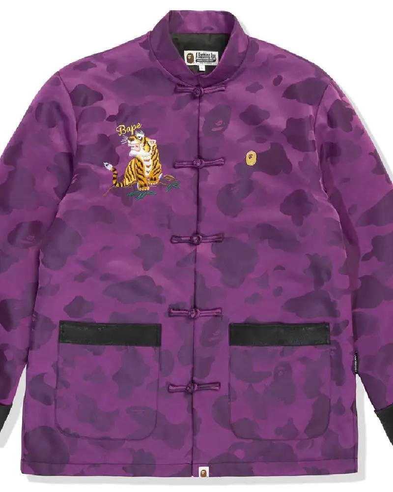 COLOR CAMO PADDED CHINESE JACKET