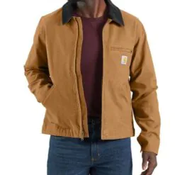 Carhartt Men’s Relaxed Fit Duck Detroit Jacket Brown