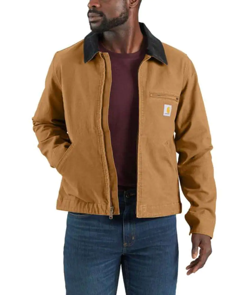 Carhartt Men’s Relaxed Fit Duck Detroit Jacket Brown