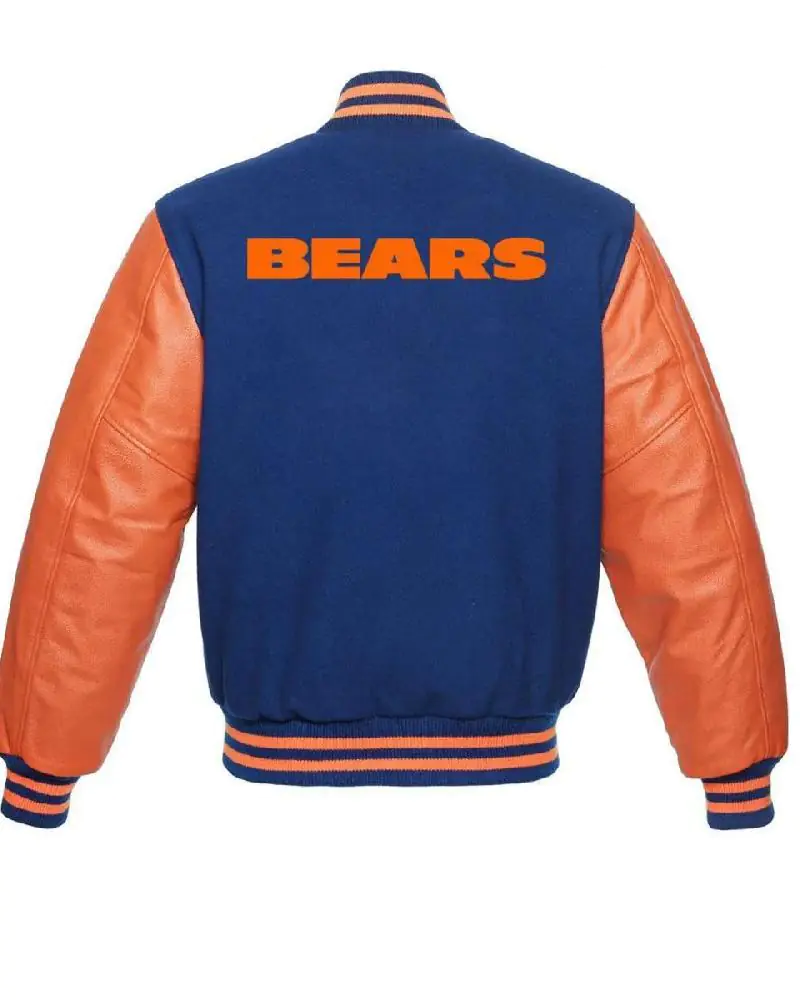 Chicago Bears NFL Varsity Orange and Blue Jacket