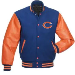 Chicago Bears NFL Varsity Orange and Blue Jacket