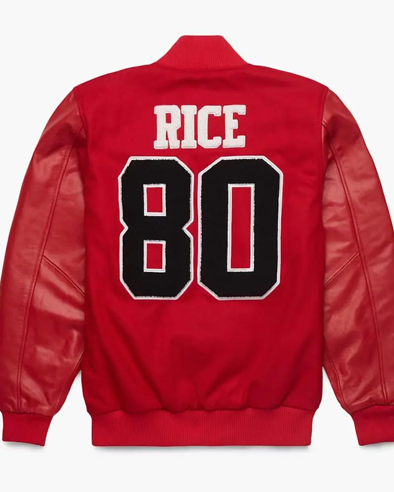 Jerry Rice San Francisco 49ers Varsity Jacket Jerry Rice San Francisco 49ers Varsity Jacket