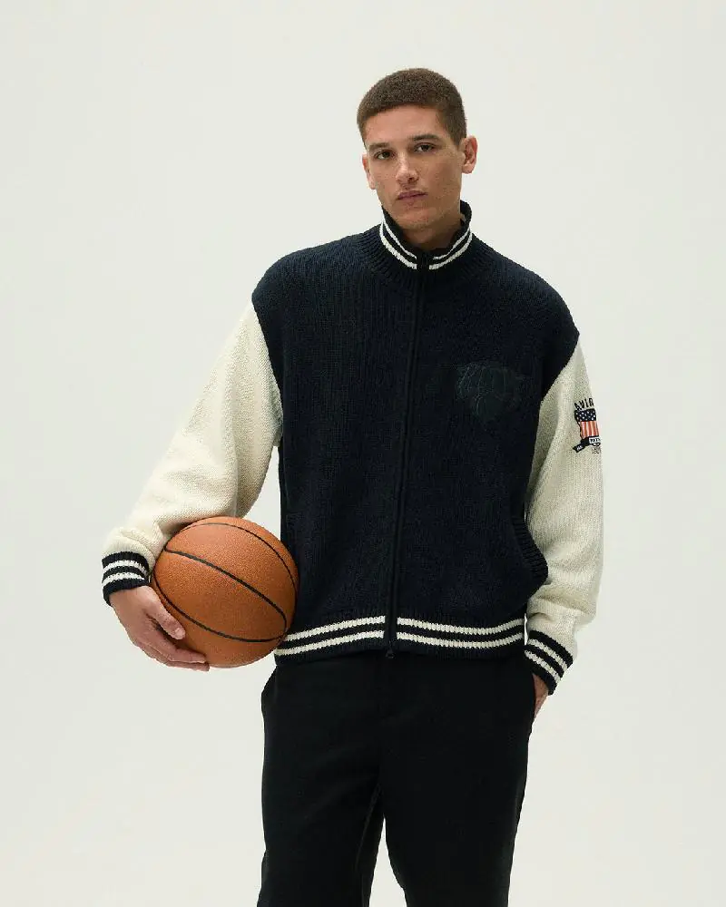 Kith & Avirex For The New York Knicks Wyona Full Zip Sweater