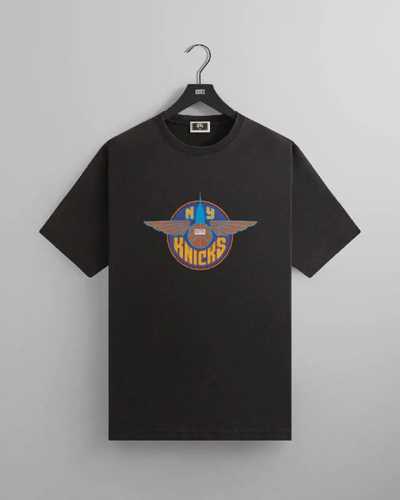 Kith For The New York Black Knicks Wingman Vintage Tee