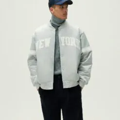 Kith For The New York Knicks Empire Satin Bomber Jacket