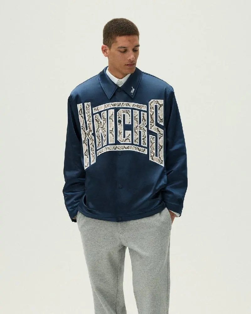 Kith for the New York Knicks Snap Front Coaches Jacket